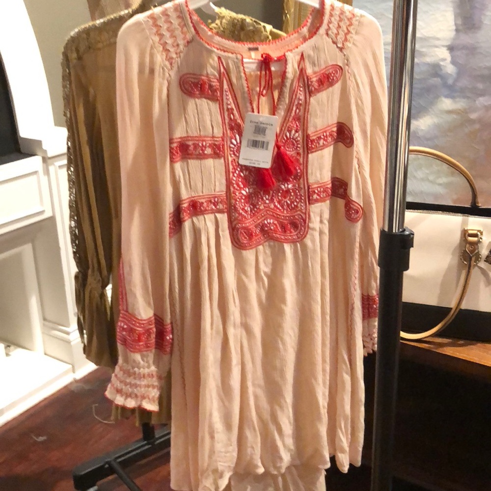 XS Free People Long Sleeve Hippie Dress
